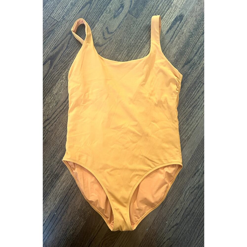 Athleta Women's Cloudbreak Rib Scoop One Piece Orange Swimsuit - L